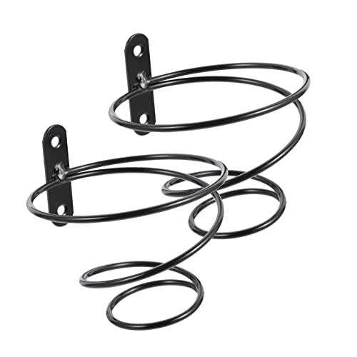 TEMPNAP 2 Stück Wandmontierter Weinhalter aus Metall Praktischer Flaschenhalter für Weinflaschen für Küche Esszimmer oder Bar Robust und im Design von TEMPNAP