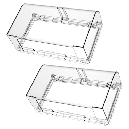 TEMPNAP 2 Stück Wasserdichte Badezimmer Steckdosenabdeckungen Transparenter Selbstklebender Schutz für Wandsteckdosen Schlagfeste Langlebige Abdeckung Gemäß Europäischer Norm für Bad von TEMPNAP