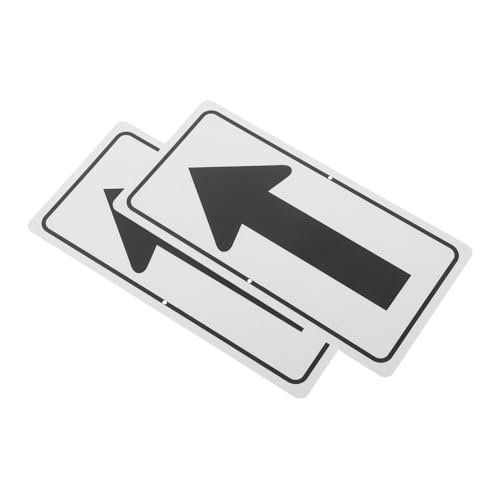 TEMPNAP 2 Stück Wetterfeste Reflektierende Aluminium Pfeilschilder Robuste Richtungsschilder für Einfahrten Parkplätze und Verkehrssteuerung Einfache Montage Hohe Sichtbarkeit bei von TEMPNAP