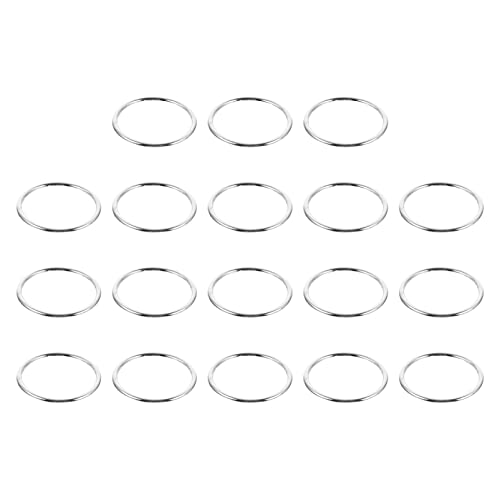 TEMPNAP 20 Stück Runde Zinklegierungsringe Multifunktionale DIY Bastelringe für Schmuckherstellung und Taschen Langlebig und Tragbar für Kreative Projekte TEMPNAP 20 Stück Runde Zinklegierungsringe Multifunktionale DIY Bastelringe für Schmuckherstellung und Taschen Langlebig und Tragbar für Kreative Projekte von TEMPNAP