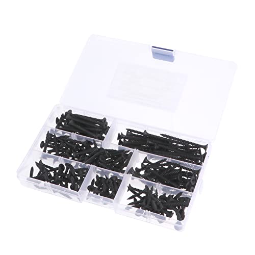 TEMPNAP 220 Stück Selbstschneidende Trockenbauschrauben mit Grobem Gewinde Senkkopf Schwarz für Professionelle Reparaturen und Heimwerkerprojekte TEMPNAP 220 Stück Selbstschneidende Trockenbauschrauben mit Grobem Gewinde Senkkopf Schwarz für Professionelle Reparaturen und Heimwerkerprojekte von TEMPNAP