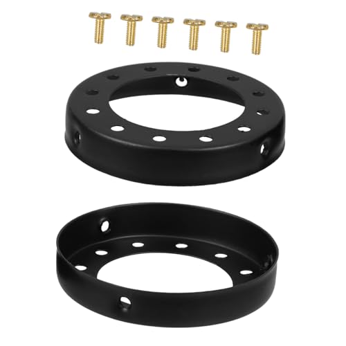 TEMPNAP 2Stücke Lampenschattenabdeckungsring Runder Metalladapter für Deckenlampen Langlebige Beleuchtungszubehör für DIY Projekte und Reparaturen Cafés und Schlafzimmern von TEMPNAP