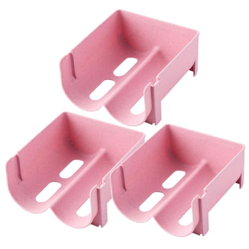 TEMPNAP 3 Stück Multifunktionaler Getränkeflaschenhalter aus Kunststoff Stapelbares Bier Getränkeregal mit Robustem Design Platzsparend für Kühlschrank Bar Küche und Restaurant Rosa von TEMPNAP