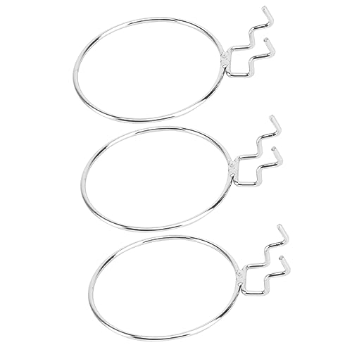 TEMPNAP 3 Stück Runde Metallbeschichtete Haken Tassenhalter für Zuhause Einfacher Kaffeebecher Aufbewahrungsständer Silberne Ausführung für Küchenschränke und Ausstellungen von TEMPNAP