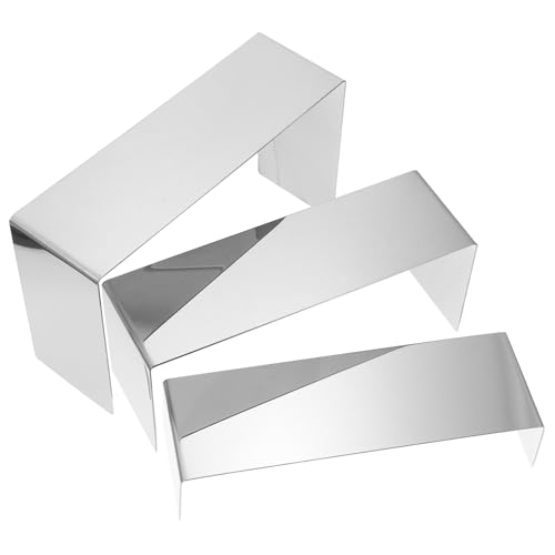 TEMPNAP 3 Stück Teiliges Schuhregal für Schaufenster Robuste Schuhablage für Stilvolle Präsentation Einkaufszentren Glänzendes Silber Einfache Handhabung und Design von TEMPNAP