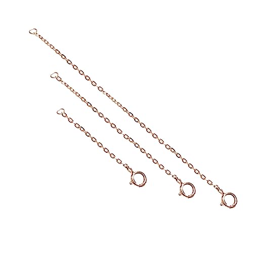 TEMPNAP 3 Stück Teiliges Sterling Silber Kettenverlängerung Gold für DIY Schmuckherstellung Verstellbare Ketten für und Armbänder von TEMPNAP