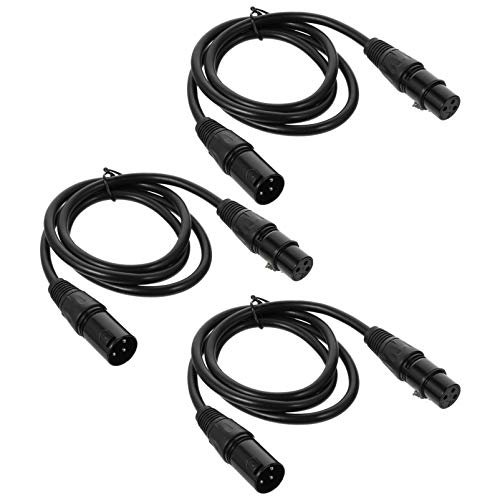 TEMPNAP 3 Stück Teiliges Xlr Kabelset Männlich zu Weiblich für Mikrofone Lautsprecher und Mischpulte mit Schutzschirmung für Optimale Audioübertragung TEMPNAP 3 Stück Teiliges Xlr Kabelset Männlich zu Weiblich für Mikrofone Lautsprecher und Mischpulte mit Schutzschirmung für Optimale Audioübertragung von TEMPNAP