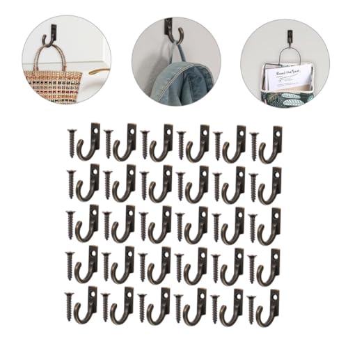 TEMPNAP 30 Stück Retro Wandhaken aus Zinklegierung Gebogene Kanten für Sicheres Aufhängen von Handtüchern Hüten Taschen Vielseitig für Bad Küche Flur Vintage Stil Langlebig und TEMPNAP 30 Stück Retro Wandhaken aus Zinklegierung Gebogene Kanten für Sicheres Aufhängen von Handtüchern Hüten Taschen Vielseitig für Bad Küche Flur Vintage Stil Langlebig und von TEMPNAP