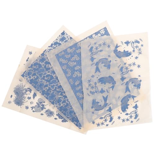 TEMPNAP 4 Blätter Hochtemperatur Keramik Transferpapier für Töpferarbeiten für Dekorative Unterglasur Techniken und DIY Projekte TEMPNAP 4 Blätter Hochtemperatur Keramik Transferpapier für Töpferarbeiten für Dekorative Unterglasur Techniken und DIY Projekte von TEMPNAP