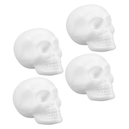 TEMPNAP 4stücke Unbemalte Schaumstoff Schädelköpfe Für Halloween-Dekoration Bastelprojekte Aus Polystyrol Für Kreative Aktivitäten Und Innenraumgestaltung TEMPNAP 4stücke Unbemalte Schaumstoff Schädelköpfe Für Halloween-Dekoration Bastelprojekte Aus Polystyrol Für Kreative Aktivitäten Und Innenraumgestaltung von TEMPNAP