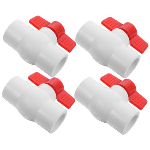 TEMPNAP 4 Stück PVC Kugelhahn Absperrventil für Kaltwasserleitungen und Bewässerungssysteme mit Praktischem T Förmigem Griff Einfach zu Bedienen und Wartungsfreundlich TEMPNAP 4 Stück PVC Kugelhahn Absperrventil für Kaltwasserleitungen und Bewässerungssysteme mit Praktischem T Förmigem Griff Einfach zu Bedienen und Wartungsfreundlich von TEMPNAP