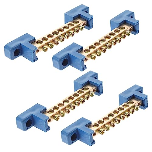 TEMPNAP 4 Stück Teiliges Kupfer distribution terminal strip Isolierte Sammelschiene für Stromverteilungsbox Langlebiger Messingbus Korrosionsbeständig für Auto und Industrie Geeignet TEMPNAP 4 Stück Teiliges Kupfer distribution terminal strip Isolierte Sammelschiene für Stromverteilungsbox Langlebiger Messingbus Korrosionsbeständig für Auto und Industrie Geeignet von TEMPNAP
