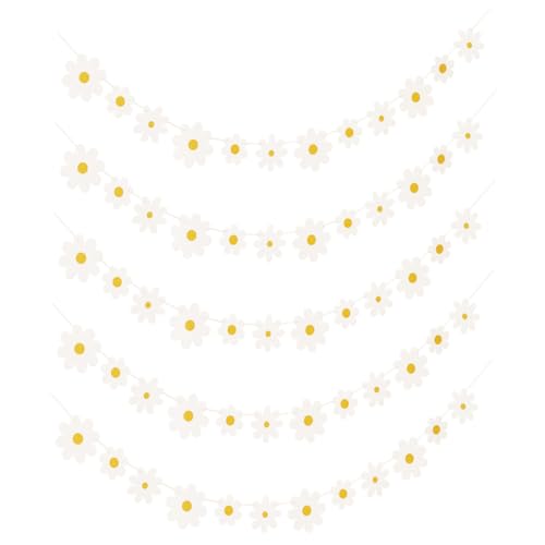 TEMPNAP 5 Stück Daisy Latte Art Topper Daisy Banner Dekorationen Für Party Geburtstagsparty Banner Stoff Blumengirlande Mädchenparty Dekorationen Babygeburtstag TEMPNAP 5 Stück Daisy Latte Art Topper Daisy Banner Dekorationen Für Party Geburtstagsparty Banner Stoff Blumengirlande Mädchenparty Dekorationen Babygeburtstag von TEMPNAP