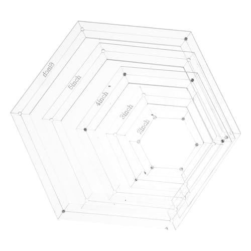 TEMPNAP 5 Teiliges Quilt Vorlagen Werkzeug Sechseck Vorlagen Patchwork TEMPNAP 5 Teiliges Quilt Vorlagen Werkzeug Sechseck Vorlagen Patchwork von TEMPNAP