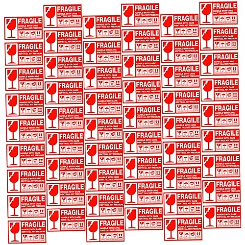 TEMPNAP 500stücke Selbstklebende Fragile Aufkleber Für Versand Caution Packaging Sticker Für Zerbrechliche Waren Zubehör Für Umzüge Und Versand von TEMPNAP