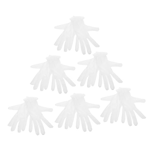 TEMPNAP 6 Paare Weiße Baumwollhandschuhe für Schmuck und Münzinspektion Elastische Leichte Arbeitshandschuhe für Herren und Damen Weiche Dehnbare Handschuhe zum Präzisen Handling und TEMPNAP 6 Paare Weiße Baumwollhandschuhe für Schmuck und Münzinspektion Elastische Leichte Arbeitshandschuhe für Herren und Damen Weiche Dehnbare Handschuhe zum Präzisen Handling und von TEMPNAP