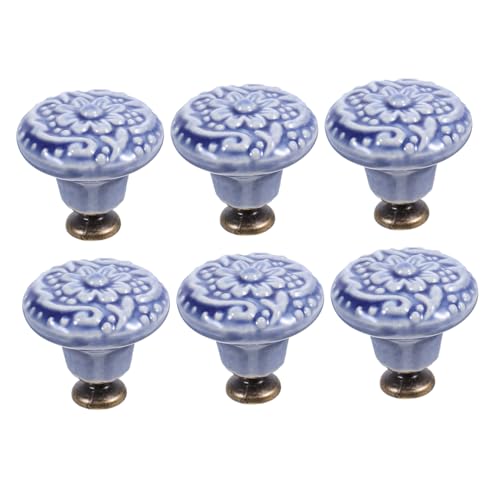 TEMPNAP 6 Stück Porzellanziehgriffe für Vintage Dresser Handles für Möbel Zeitloses Design Installieren TEMPNAP 6 Stück Porzellanziehgriffe für Vintage Dresser Handles für Möbel Zeitloses Design Installieren von TEMPNAP