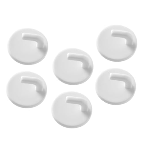 TEMPNAP 6 Stück Teiliges Selbstklebender Starker Wandhaken Klein Rund Kompakt für Küche Bad Vielseitiger Handtuch Schlüsselhalter ohne Bohren Platzsparender Wandorganizer von TEMPNAP