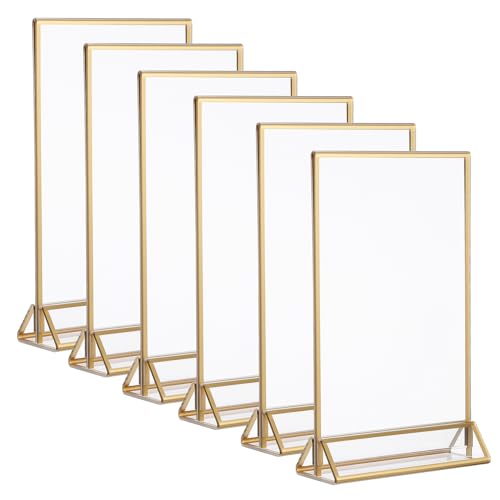 TEMPNAP 6 Teiliger Ausstellungsständer Ständer Für Ausstellungsregal Schilderhalter Restaurant Schlüssel Veranstaltungsnummernschild Transparenter Schilderhalter Buffet von TEMPNAP