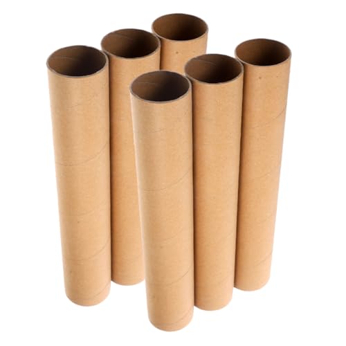 TEMPNAP 6pcs Papierrolle Kartonröhren Zum Basteln Zugrohr Pappröhren Zum Basteln Rohrposter Verpackung in Papiertuben Poster-aufbewahrungsrohr Dekorative Papierröhre Lange Pappröhren Brown von TEMPNAP