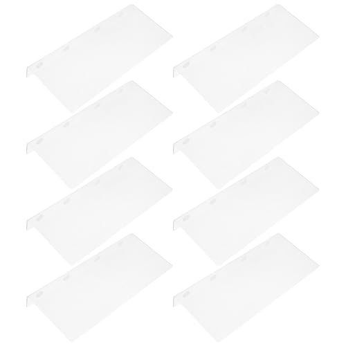 TEMPNAP 8 Stück Teiliges Transparentes Regaltrennsystem Verstellbare Organizer für Kleider Handtücher Schuhe und Bücher für Schlafzimmer Küche Badezimmer und Büroorganisation von TEMPNAP