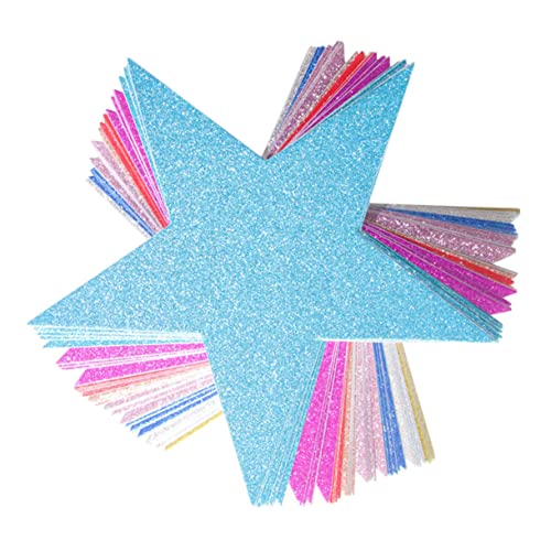 TEMPNAP 80 Stück Teiliges Glitzernde Papier Fünfzackige Sterne Geburtstagsdeko Bunte Sichere Partystern Ornamente für Wohnzimmer Hintergrunddeko Kreative Kinderparty Dekoration von TEMPNAP