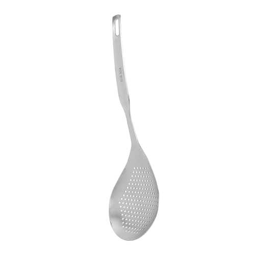 TEMPNAP Abtropfsieb Aus Edelstahl Edelstahllöffel Metallsieb Mit Griff Kochsiebe Löffel Sieb Nudelsieb Schöpfkelle Metalllöffel Kochen Nudelsieb Mit Griff Silver Rostfreier Stahl von TEMPNAP