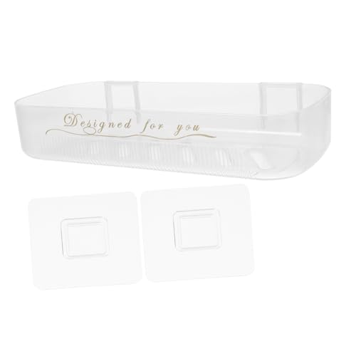 TEMPNAP Badezimmer Wandmontierter Ablagehalter Transparentes Design Praktische Aufbewahrung Für Shampoo Toilettenartikel Robuste Klebefixierung Für Bad Küche von TEMPNAP