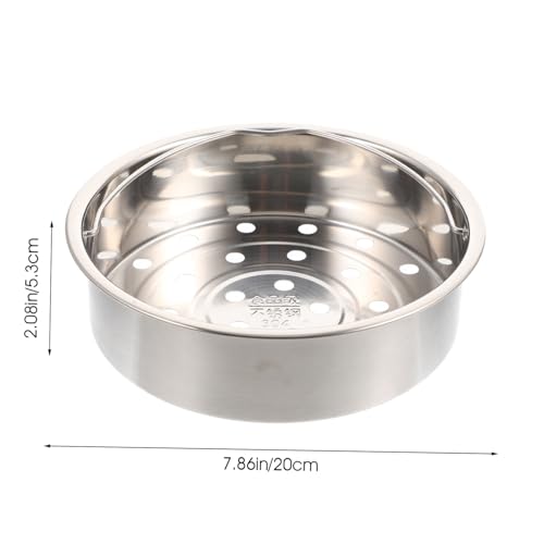 TEMPNAP Edelstahl Dampfgarer Einsatz mit Griff Universeller Reiskocher Dampfeinsatz für Gemüse und Dim Sum Hitzebeständiger Dampfkörbeinsatz für Schnelles Gleichmäßiges Garen von TEMPNAP