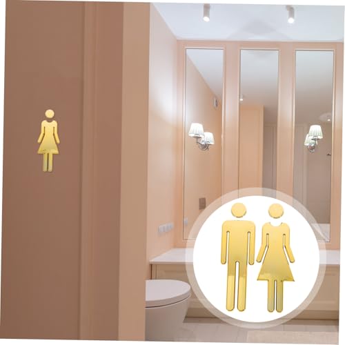 TEMPNAP Edelstahl Wc Schild Groß Geschlechtspezifisch Herren Damen Toilettenzeichen Goldenes Toilettenschild für Restaurant Geschäft Badezimmer Wanddekoration TEMPNAP Edelstahl Wc Schild Groß Geschlechtspezifisch Herren Damen Toilettenzeichen Goldenes Toilettenschild für Restaurant Geschäft Badezimmer Wanddekoration von TEMPNAP