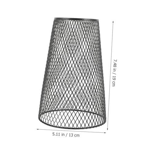 TEMPNAP Eisen draht lampenschirm Schwarz Hängelampe Lampenabdeckung für Flur Küche Bar Wohnraum Dekor Modernes Robustes Metallnetz Lichtblockierend Elegant von TEMPNAP