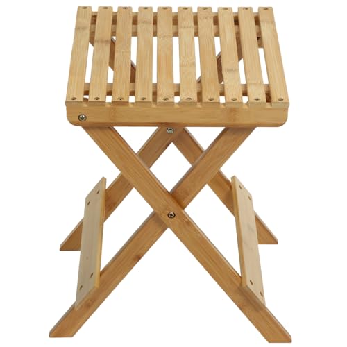 TEMPNAP Faltbarer Bambushocker Tragbarer Schuhwechselhocker für Klappbar Handwerklich Verarbeitet für Schlafzimmer und Badezimmer Leicht zu Transportieren Lagern TEMPNAP Faltbarer Bambushocker Tragbarer Schuhwechselhocker für Klappbar Handwerklich Verarbeitet für Schlafzimmer und Badezimmer Leicht zu Transportieren Lagern von TEMPNAP