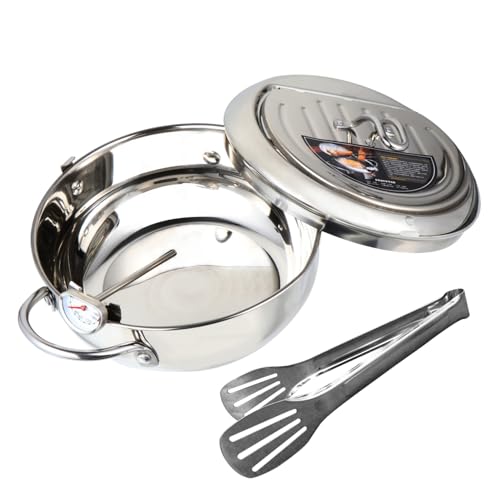 TEMPNAP Frittierpfanne mit Kontrollierbarer Temperatur und Thermometer Tempura Frittopf für Induktionsherd und Gasherd Lebensmittelzange für Frittieren TEMPNAP Frittierpfanne mit Kontrollierbarer Temperatur und Thermometer Tempura Frittopf für Induktionsherd und Gasherd Lebensmittelzange für Frittieren von TEMPNAP