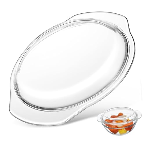 TEMPNAP Hitzebeständiger Glasdeckel Mikrowellen Spritzschutz Wiederverwendbare Abdeckhaube Für Schüsseln Und Teller Lebensmittel Abdeckung Mikrowelle Bpa Frei von TEMPNAP