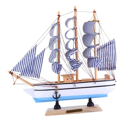 TEMPNAP Holzsegelschiff Modell Vintage Segelboot Dekoration aus Holz Retro Nautisches Schiffsmodell für Wohnzimmer Büro Geschenkidee und Küsten Wohnkultur von TEMPNAP