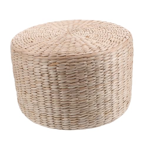 TEMPNAP Japanisches Handgewebtes Stroh Sitzkissen für Robuster Runder Bodenkissen mit Traditionellem Design Dicke für Drinnen und Draußen von TEMPNAP