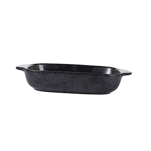 TEMPNAP Keramik Doppelgriff Backform Auflaufform Food Tray Servierplatte Spülmaschinenfest für Küche Restaurant Party von TEMPNAP