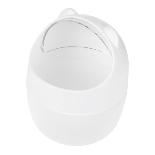 TEMPNAP Kleiner Desktop Mülleimer mit Klappdeckel Kompakter Abfallbehälter für Schreibtisch Robustes Design Platzsparend Niedlicher Tier mülleimer für Büro Schlafzimmer und von TEMPNAP