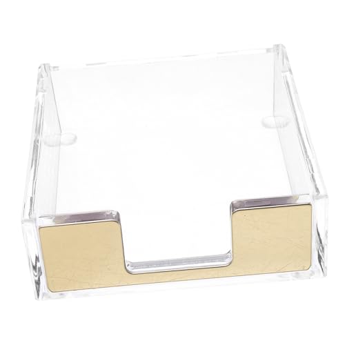 TEMPNAP Memo Pad Halter aus Acryl mit Büroklammer Halterung Organizer für Notizen und Visitenkarten für Schreibtisch und Bürobedarf von TEMPNAP