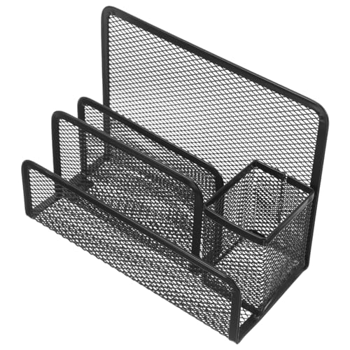 TEMPNAP Metall Mesh Aktenhalter für Schreibtisch Platzsparender Datei Organizer Design für Büro und Zuhause Vielseitig Einsetzbar für Bücher und Zeitschriften von TEMPNAP