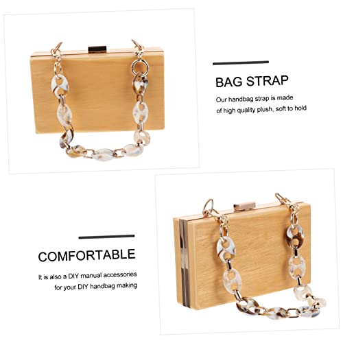 TEMPNAP Modekettenbeutel Handtasche Selbstgemacht Kettenbeutel Aus Acryl Und Resin Abnehmbar Umweltfreundlich Beige Mit Goldenen Akzenten Für Damen Und Mädchen Zubehör Für Handtaschen TEMPNAP Modekettenbeutel Handtasche Selbstgemacht Kettenbeutel Aus Acryl Und Resin Abnehmbar Umweltfreundlich Beige Mit Goldenen Akzenten Für Damen Und Mädchen Zubehör Für Handtaschen von TEMPNAP