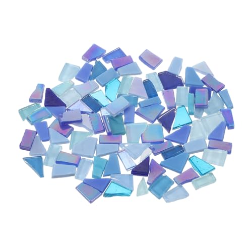 TEMPNAP Mosaikglasstücke Unregelmäßige DIY Glasmosaikfliesen für Kreative Projekte Heimdekoration Kunstwerke Multifunktionale Bastelmaterialien Blau TEMPNAP Mosaikglasstücke Unregelmäßige DIY Glasmosaikfliesen für Kreative Projekte Heimdekoration Kunstwerke Multifunktionale Bastelmaterialien Blau von TEMPNAP