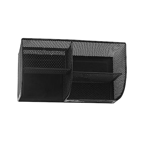 TEMPNAP Multifunktionaler Schreibtisch Organizer Metall Tisch Organizer Stiftehalter für Büro Platzsparend Schwarz von TEMPNAP