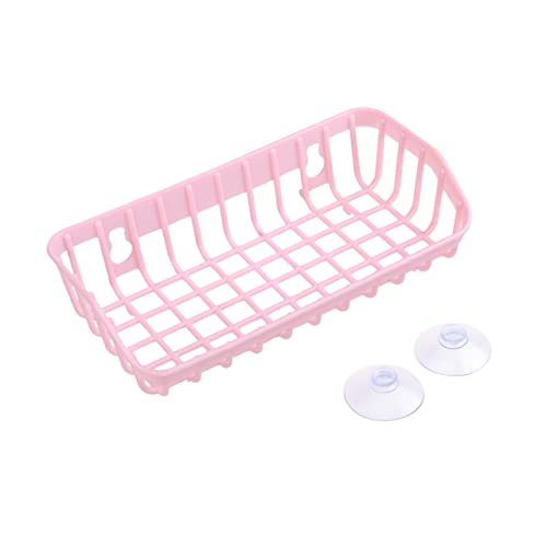 TEMPNAP Multifunktionales Kunststoff Doppelsauger Wandregal für Küche und Badezimmer Abtropfgestell für Spüle Einfache Installation 3 kg Tragkraft Platzsparend Hohles Design von TEMPNAP