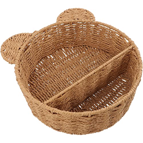 TEMPNAP Rattan Wandregal Geflochtener Hängekorb Schwebendes Regal für Wohnzimmer und Badezimmer Wandhalterung Dekorative Aufbewahrungslösung von TEMPNAP