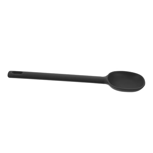 TEMPNAP Silikon Suppenlöffel Schwarz Bpa Frei Hitzebeständig Leicht und Kompakt Zum Rühren und Servieren von Suppe Salat und Gesundes Küchenutensil mit Glatter Oberfläche von TEMPNAP