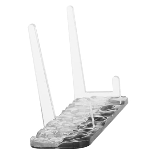 TEMPNAP Stehkartenhalter Wasserwelliger Desktop-ständer Desktop-Display-staffelei Rahmen Staffelei Ständer Multifunktionale Display-staffelei Wasserwellen-staffelei Black Acryl von TEMPNAP
