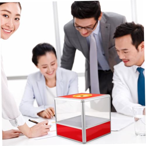 TEMPNAP Transparente Raffle Box aus Aluminiumlegierung und Acryl Quadratische Losbox mit Glatter Verschleißfester Oberfläche Stabile Aufbewahrungsbox für Meetings Spenden und TEMPNAP Transparente Raffle Box aus Aluminiumlegierung und Acryl Quadratische Losbox mit Glatter Verschleißfester Oberfläche Stabile Aufbewahrungsbox für Meetings Spenden und von TEMPNAP