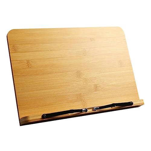 TEMPNAP Verstellbarer Tisch Buchständer aus Hochwertigem Holz und Stabil Neigbar für Komfortables Lesen Geeignet für Bücher Verschiedener Langlebiger Desktop Leseständer von TEMPNAP