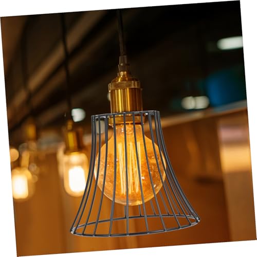 TEMPNAP Vintage Metall draht Lampenschirm Robuster Metall Lampenschirm mit Retro industrie Design Langebiger für Deckenleuchte Wohnzimmer Bar Küche DIY Beleuchtung von TEMPNAP